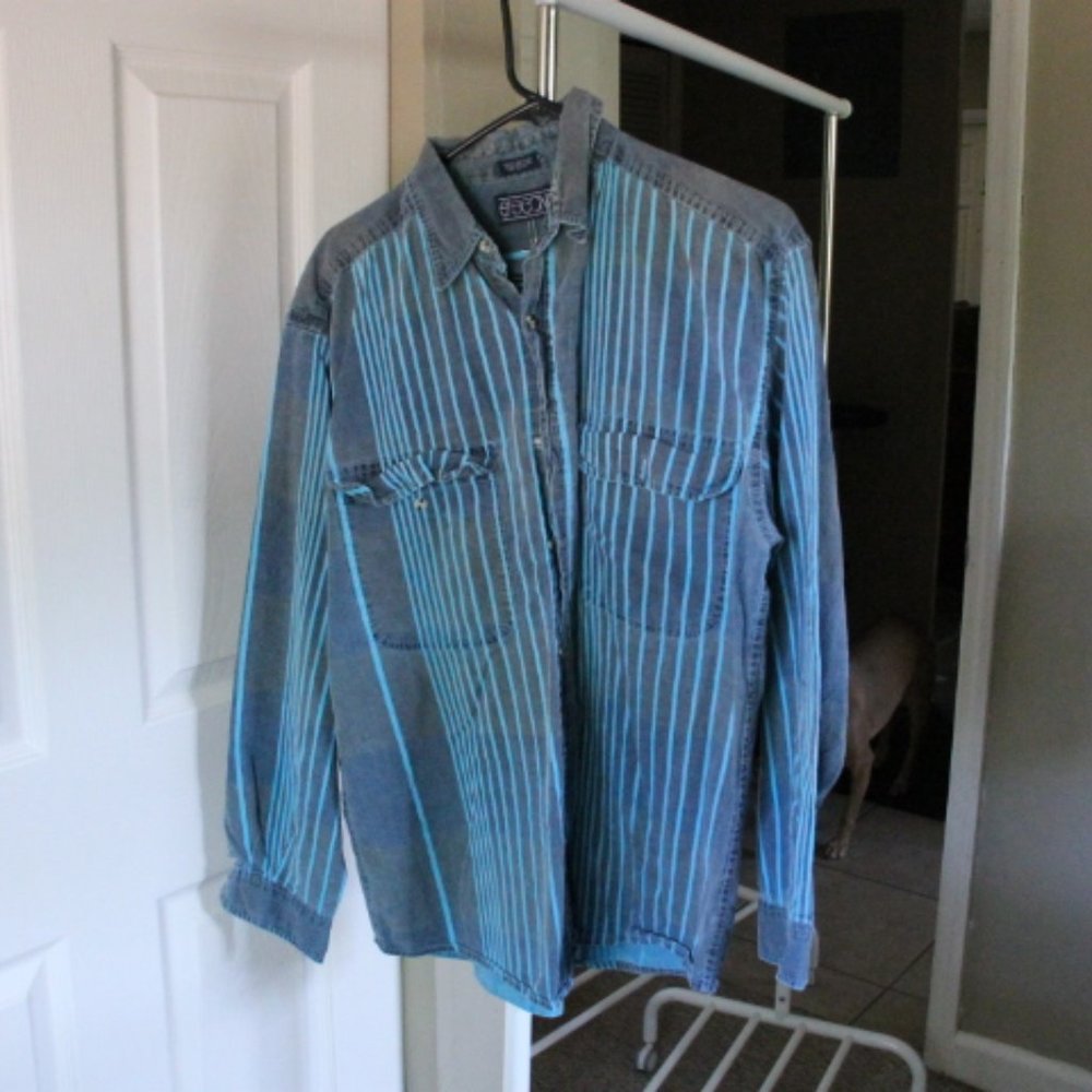 Sasson Long Sleeve Striped Shirts 70s Vintage